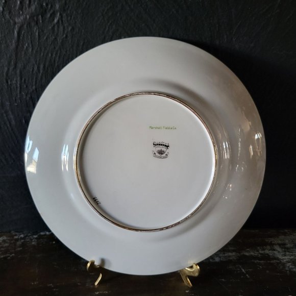 Antique Sutherland English Porcelain Gilt Plate with Roses for Marshall Fields - Picture 8 of 10